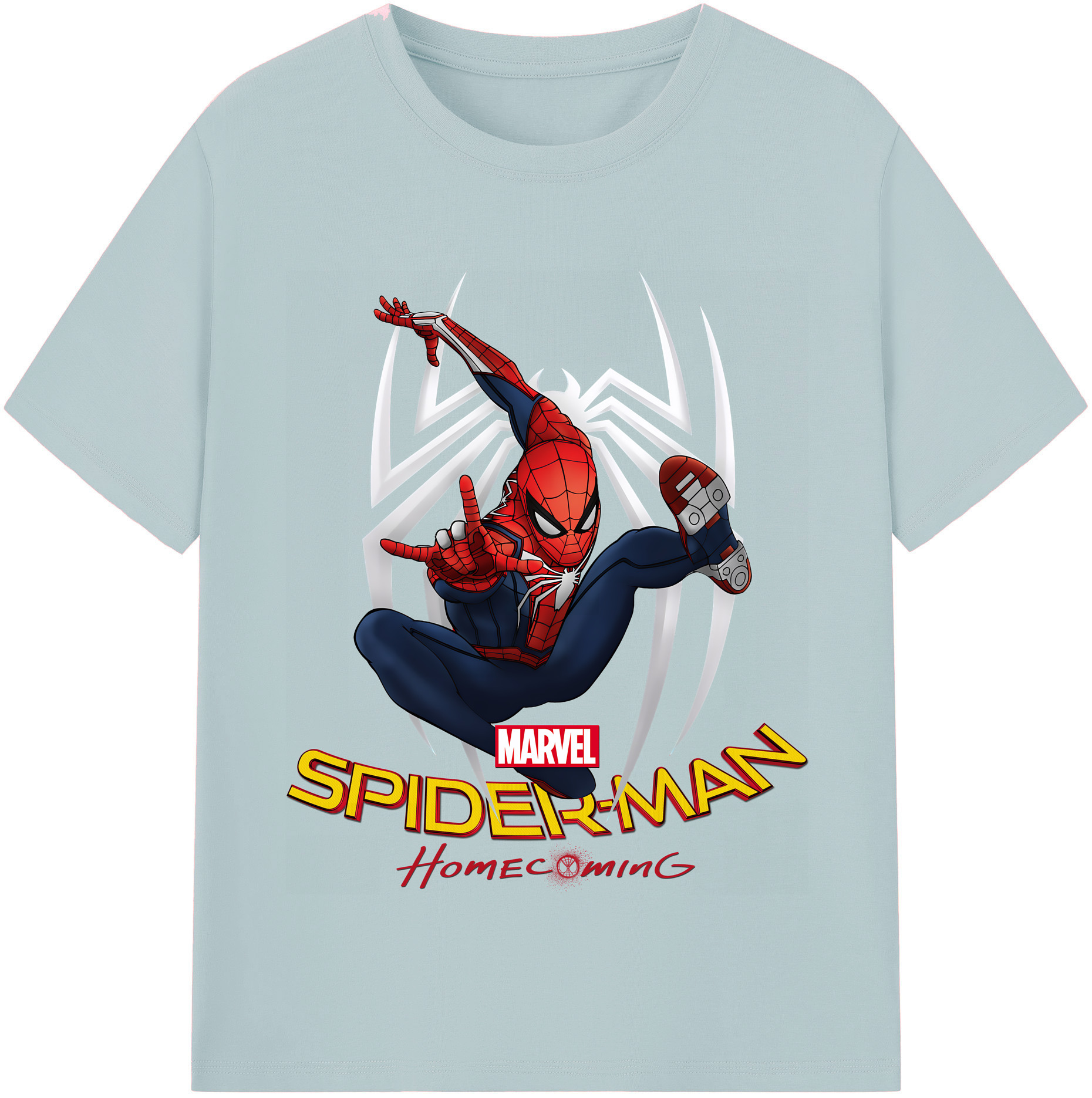 （画像用） Spider Man スパイダーマン 綿100％半袖Tシャツ（フロントプリント）